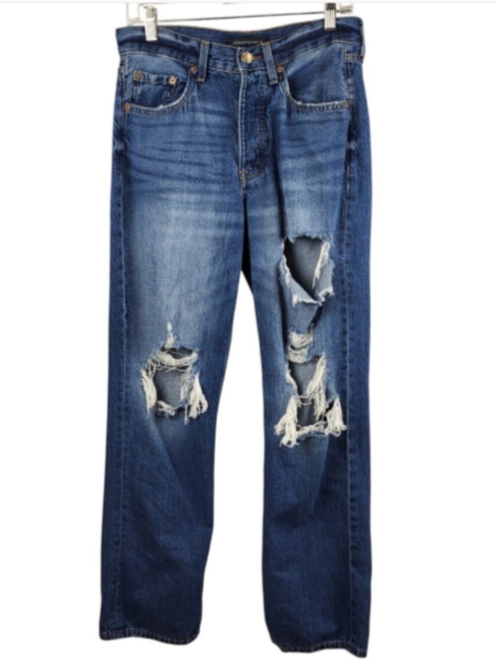 AEROPOSTALE Size 4 Reg 90s BAGGY Blue Denim Jeans 100% Cotton Medium Wash Grunge